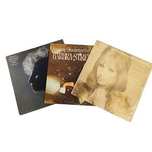 3 Barbra Streisand Vinyl Record Albums Greatest Hits 1 &2  Season's Greetings